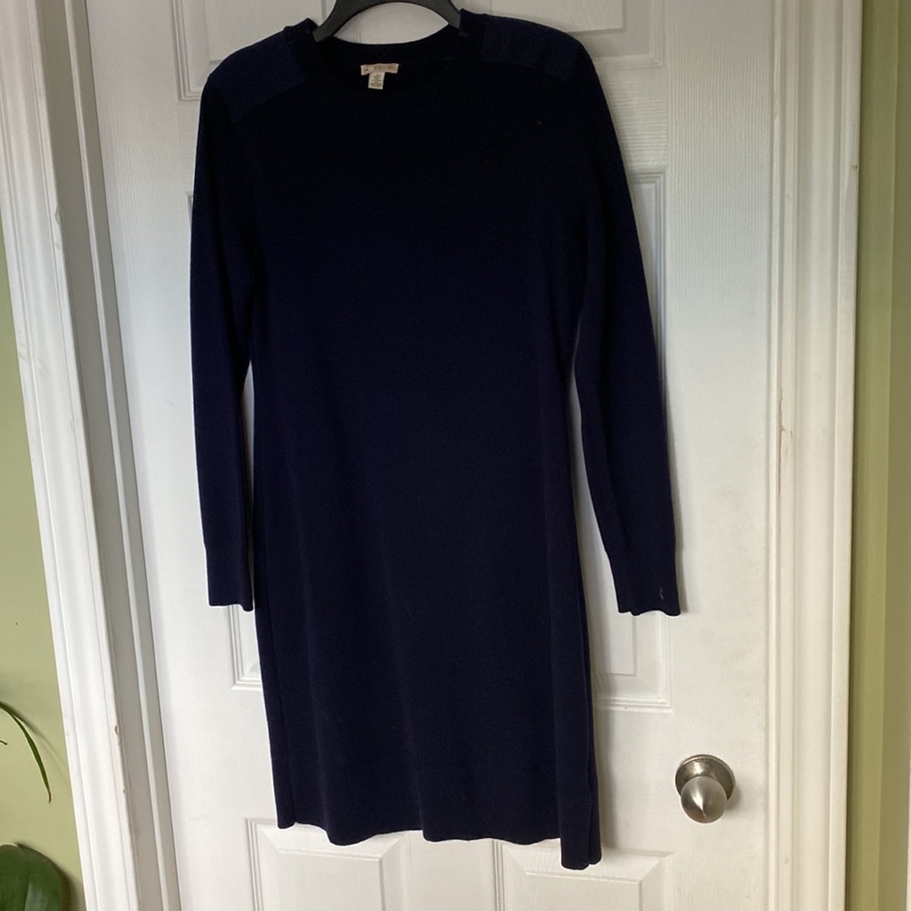 Navy Merino Wool Dress - Picture 2 of 9